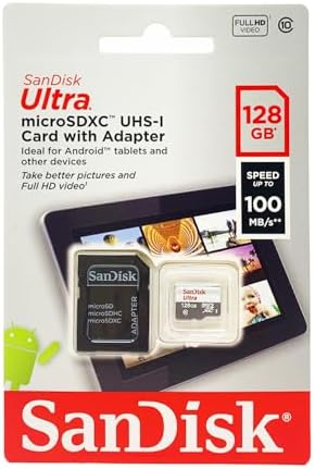 SanDisk Ultra 128GB UHS-I Class 10 MicroSDXC Memory Card Up to 80mb/s SDSQUNC-128G with Adapter - Image 3