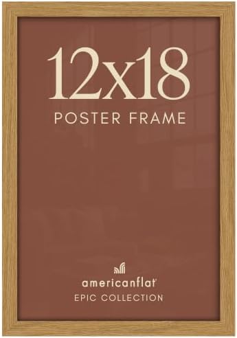 Americanflat 12x18 Poster Frame - Engineered Wood - Dark Oak by Americanflat