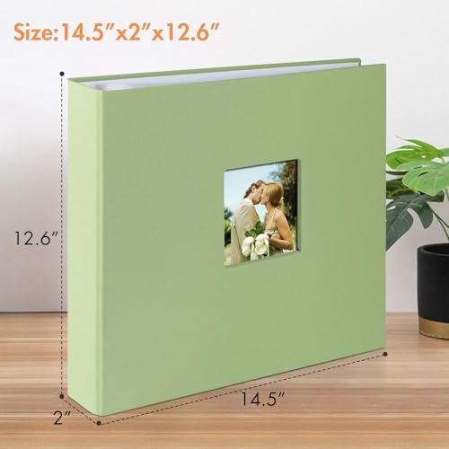 1DOT2 12x12 Inch 3 Ring DIY Scrapbook Photo Album, Sage Green - Image 6
