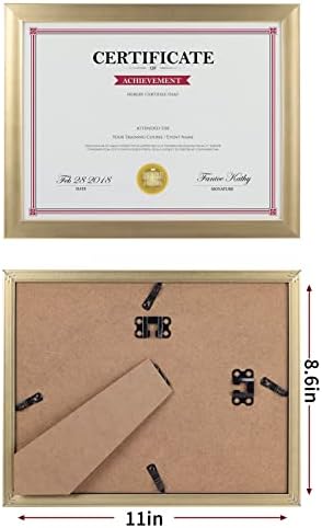 Giftgarden 8.5x11 Picture Frame Gold Set of 12, Multi Modern 8.5 x 11 Frames Bulk for Award Certificate Document Diploma, Wall or Tabletop Display - Image 2