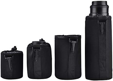 ZJchao Camera Lens Storage Bag Protective Case Shockproof Pouch 4pcs Set for DSLR Photography Enthusiasts by ZJchao