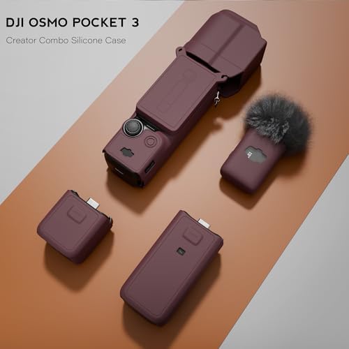 Silicone Case for DJI Osmo Pocket 3/Xtra Muse, Reddish Brown - Image 2