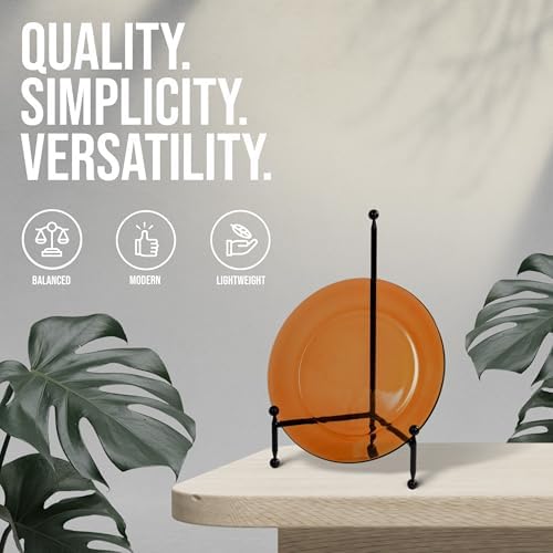 Red Co. Decorative Tripod Plate Stand and Art Holder Easel in Black Finish - 14" h - Image 2