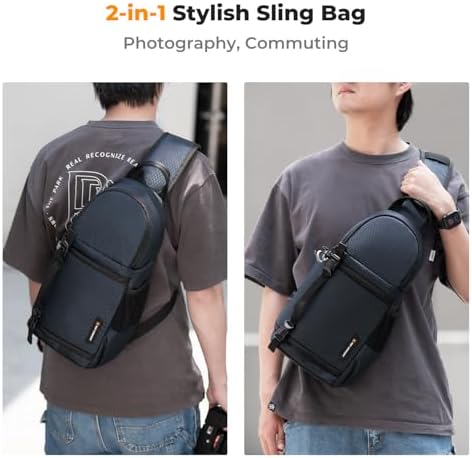 K&F CONCEPT Camera Sling Bag, Compact Crossbody Backpack, 10L - Image 6