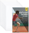 25-Pack 8.5 x 11 Inch Document-Toploaders - Premium Document Topload Holders, Crystal Clear Document Top loaders, Hard Plastic Page Sheet Protectors for Photos, Prints, Menu Covers and Work Papers by Unknown