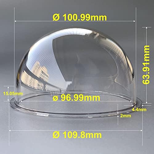 4.3 Inch Outdoor Waterproof Polycarbonate PC Clear Ball Cover Heightened Surveillance Security CCTV Camera Dome Protective Housing Optical Round Transparent Case - Image 2
