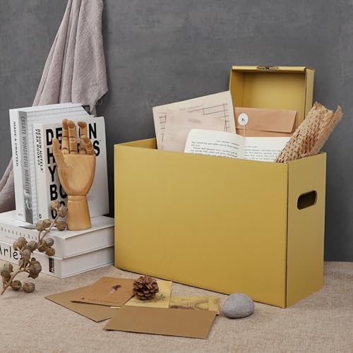 Lineco, Archival Storage Cartons, Acid-Free, 6x15x10 in, Tan, Pack of 5 - Image 4