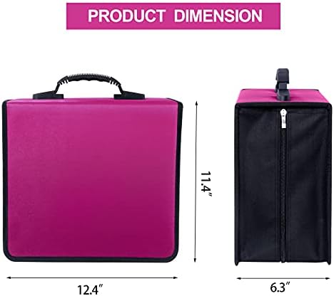 CD/DVD Portable Storage Binder with Handle, 400‑Capacity,(Rose) - Image 7