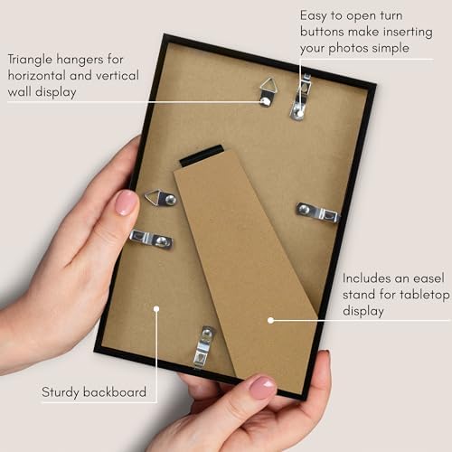 Americanflat 6x9 Picture Frame - Slim Molding - Black - Image 5