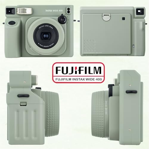 Fujifilm Instax Wide 400 Instant Film Camera (Sage Green) Bundle with Instax Wide Instant Film (40 Sheets), with Accessories Including Protective Carrying Case - Image 3
