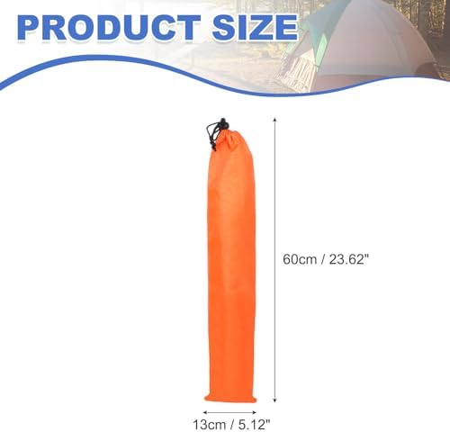 24 x 5 Inch Tripod Monopod Case Bag, Oxford Cloth Foldable Tripod Carrying Case Bag with Drawstring, Fits Speaker/Light Stand/Studio/Outdoor/Travel/Camping, Orange - Image 2