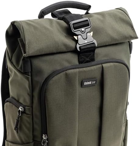 Think Tank FocusPoint 30L RollTop Camera Backpack - Greenway: Expandable Travel & Camera Backpack with Laptop Sleeve, Quick Side and Back Access, Rain Cover – Versatile Photography & Travel Bag - Image 2