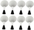 8 Piece Lens Blower Brush Cleaning Kit 2 in 1 ABS White by Happyyami