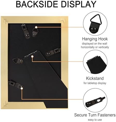 4x6 Picture Frame Set of 4 with Real Glass, Wall & Tabletop Display - Image 6
