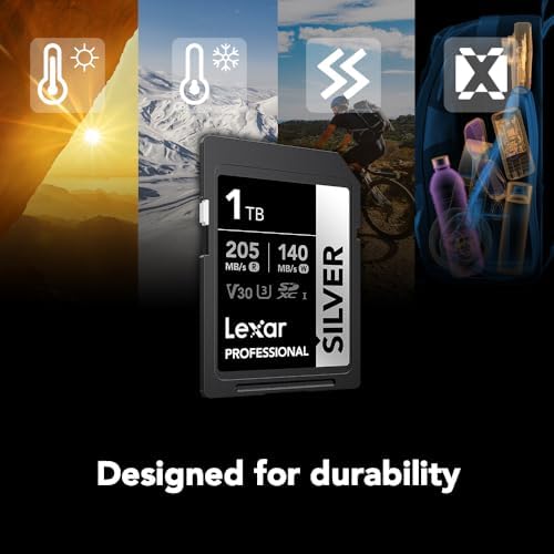 Lexar 1TB Silver SD Memory Card, 205MB/s Read, 4K, V30, U3, UHS-I - Image 5
