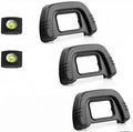 DK-21 Camera Eyecup with Hot Shoe Bubble Level for Nikon D750 D610 D600 D7000 D90 D80 - Soft Rubber Viewfinder Eyepiece to Block Glare (3 Eyecups + 2 Levels) by Unknown