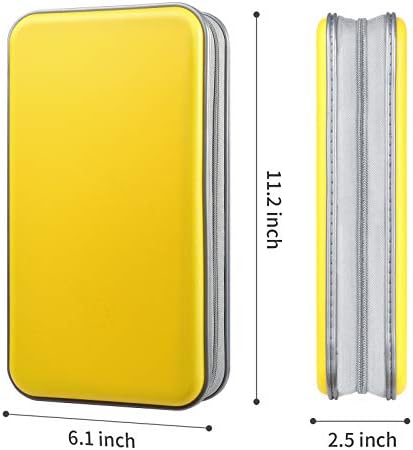 alavisxf xx CD Case, 96 Capacity Hard Plastic Organizer Wallet for Car - Image 3