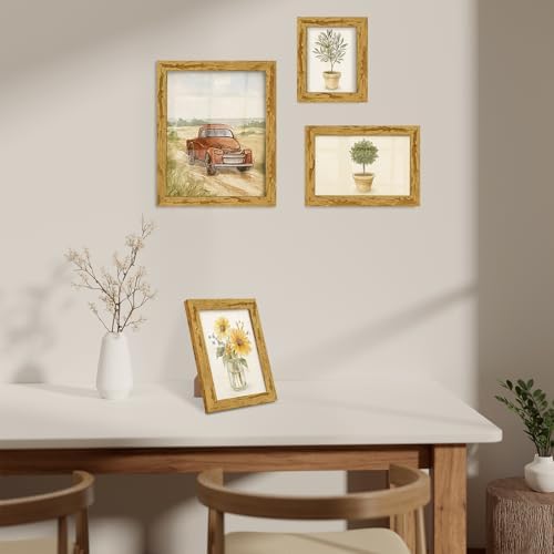 puthiac 4x6 Rustic Farmhouse Picture Frame, Natural Pine, 1 Pack - Image 7
