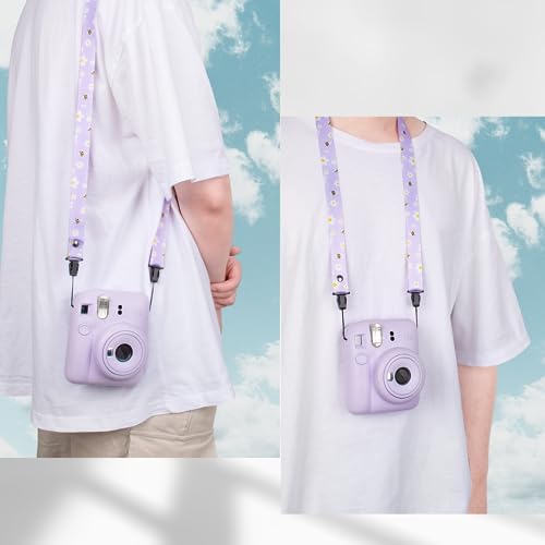 VOVMOEYA Camera Strap,Cute Camera Lanyard Neck Strap,iPad Strap,Cute Camera Strap for Fujifilm mini Camera Kodak Smile + Smile plus,purple - Image 3