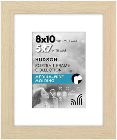 Americanflat 8x10 Picture Frame - Matted to 5x7 - Natural Oak by Americanflat