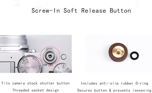 Camera Soft Release Button, 13mm Brass Shutter Button, Black - Image 6