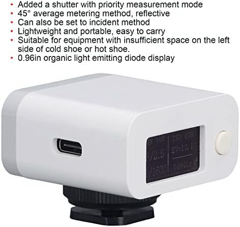 Hilitand Camera Light Meter 45 Reflective Photometer with USB Cable 0.96in OLED Display for Shutter Priority Metering - Image 2