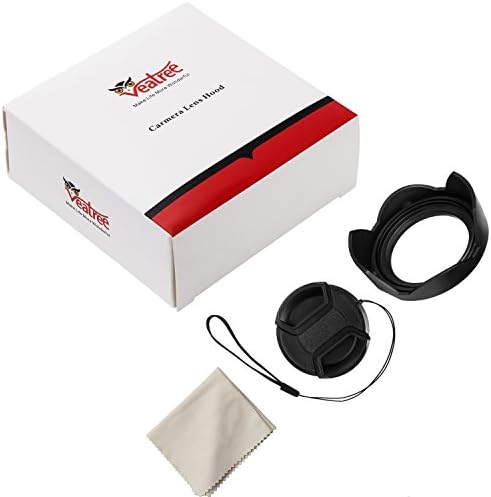 72mm Lens Hood Set, Collapsible Rubber Lens Hood with Filter Thread + Reversible Tulip Flower Lens Hood + Center Pinch Lens Cap + Microfiber Lens Cleaning Cloth - Image 7