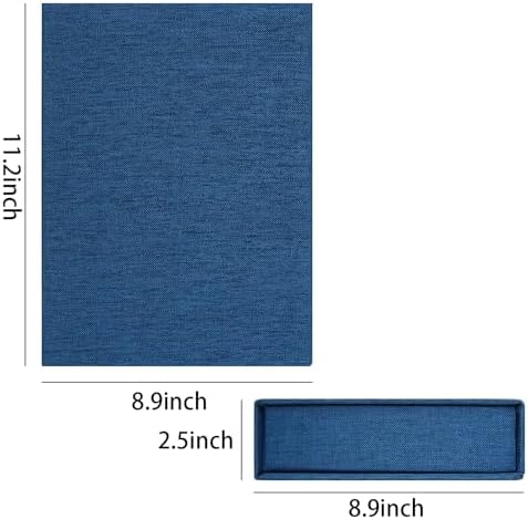 8x10 Photo Storage Box, Premium Linen Memory Box for Photos, Pictures, Certificates, Scrapbooking Supplies & Jewelry - Portable, Stackable Organizer for Home, Crafters & Collectors - Image 4