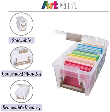 ArtBin Semi Satchel Craft Organizer with 3 Dividers, Clear - Image 6