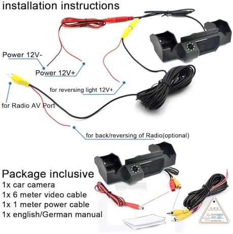 Reversing Camera Kit for Fiat for Sedici Ab 2006 CCD Chip HD Car Trunk Handle Rear View Camera - Image 6