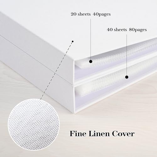 Mublalbum 12x12 Inch 3 Ring DIY Scrapbook Photo Album 80 Pages,White - Image 6