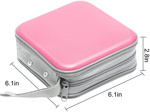 Siveit CD/DVD Cases 40 Capacity Disc Storage Binder for Car(Light Pink) - Image 6