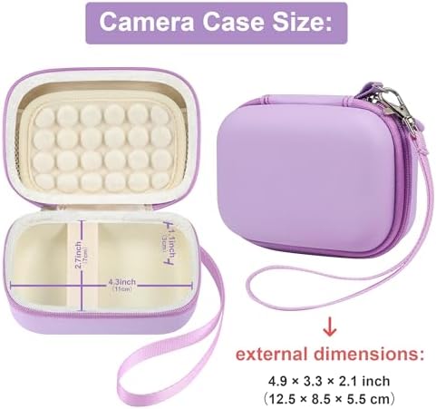 Leayjeen Small Camera Case for Canon PowerShot ELPH/IXUS - Purple - Image 2