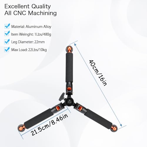 Koolehaoda 69" Camera Monopod with Removable Tripod Base, 6 Sections-Black - Image 5
