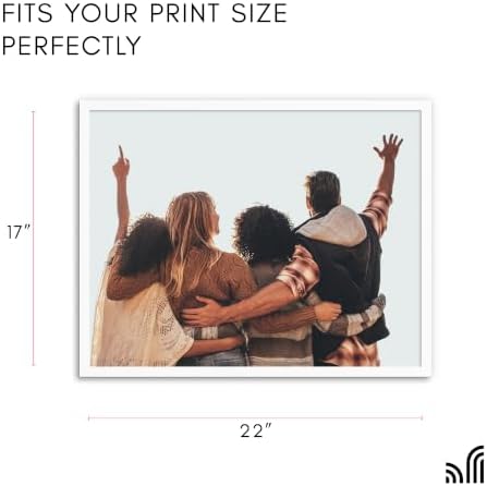 Americanflat 17x22 Poster Frame - Slim Molding - White - Image 2