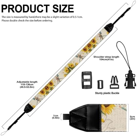 GLENLCWE Camera Strap, Camera Strap for Photographers Neck Strap Replacement Fit Most Cameras - Image 6