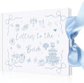 Wedding Guest Book Letters to Bride 8.5x7 Inch,Blue,Bow by Humyoun