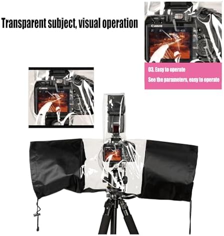 Professional DSLR Rain Cover - Waterproof Camera Cover for Canon Nikon Sony Fuji Cameras & More, Photography Essentials with Lens Protector(-20℃/-4℉ Non-Freezing) - Image 7