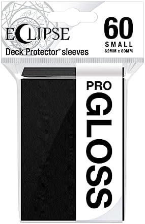 Ultra Pro E-15625 Eclipse Gloss Small Sleeves 60 Pack-Jet Black by UltraPro