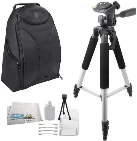 Professional Shockproof Weather Resistant Backpack + 57" Tripod For The Canon EOS SL1, 70D, 60D, T6s, T6i, T5i, T4i, XS, XSi, XT, XTi, T1i, T2i, T3, T3i, 20D, 30D, 40D, 50D, 7D, 7D Mark II, 6D, 5D, 5D Mark III, 5D Mark II Digital SLR Cameras by SSE