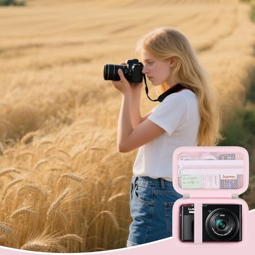 Camera Case for Panasonic LUMIX ZS99/ZS300 Digital Camera,Jelly Pink - Image 7