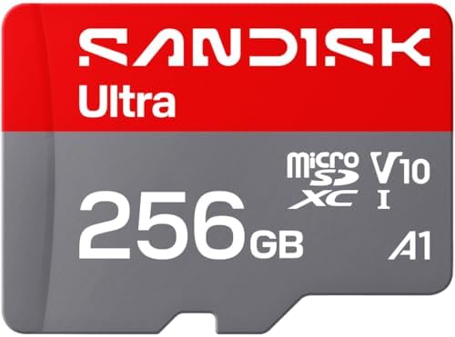 SANDISK 256GB Ultra microSD UHS-I Card - Up to 195MB/s Read Speed, Full HD Video, V10, U1, C10, A4 - SDSQUJQ-256G-GZ6MA by Unknown