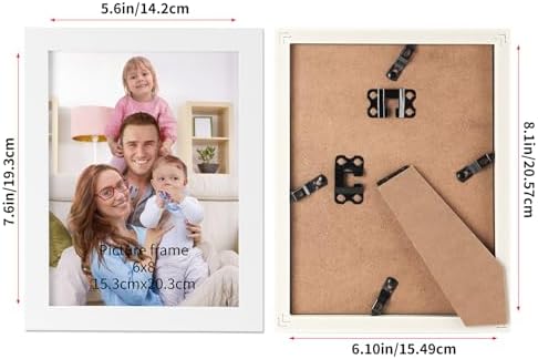 Giftgarden 6x8 Picture Frame White 6 x 8 Photo Frames Bulk for Wall or Tabletop Display, 12 Pack - Image 2
