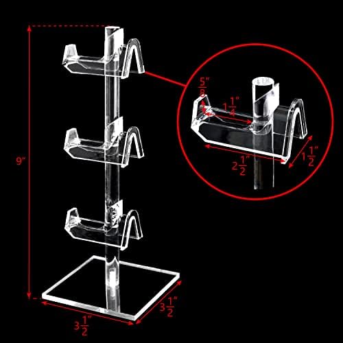 MOOCA 2-Piece Acrylic Eyewear Display Stand, Holds 6 Frames - Image 2