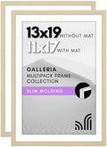 Americanflat 13x19 Poster Frame 2-Pack - Matted to 11x17 - Natural Oak by Americanflat