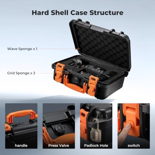 K&F CONCEPT Waterproof Hard Case, IP67 Protective Case with Pre-Scored Foam - Image 3