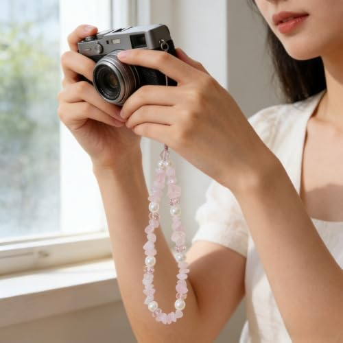 Phone Charm Beaded Camera Wrist Strap Cute Chain Lanyard Wristlet - Image 2