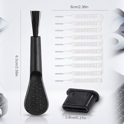 Charging Port Cleaning Kit, Cell Phone Cleaning Kit - 13PCs Phone Charging Port Cleaner - USB C Ports Cleaner Tool - Mini Brushes Cleaners for Speaker, Receiver, Earbuds & Smartphones - Image 7