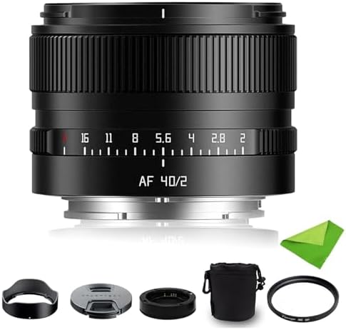 TTARTISAN 40mm F2 E-Mount Lens for Sony E, Full Frame Auto Focus STM Lens for Sony E-Mount Cameras A7ll A7C A7RlI A7SIII A7III A7RIII A7IV A7RIV A9 A1 FX3 A7RV ZVE1 A7CR A7CII A93 by TTARTISAN