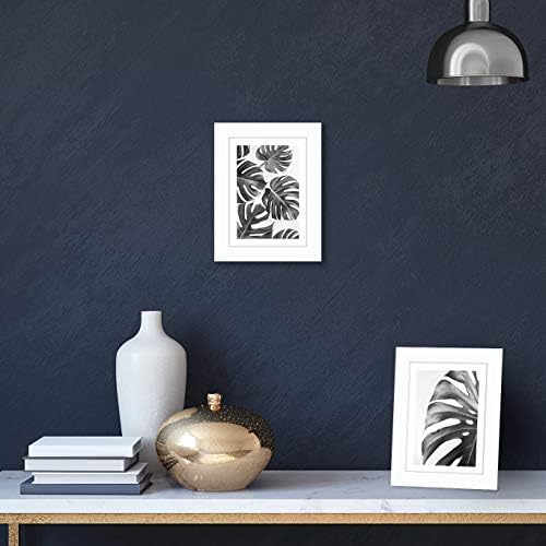 Americanflat 5x7 Picture Frame with Shatter-Resistant Glass - Set of 2 - Use as 4x6 Frame with Mat or Display 5x7 Photo Without Mat - Signature Collection - Picture Frames for Tabletop or Wall - White - Image 4